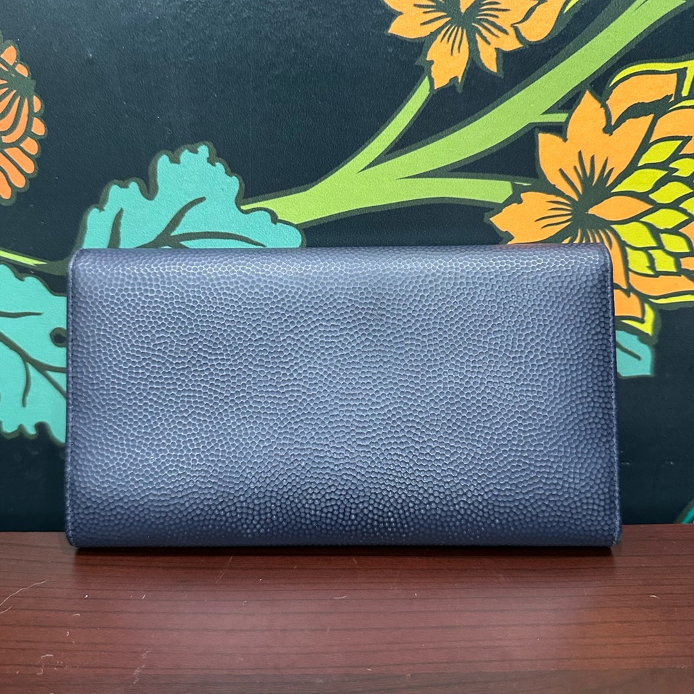 Bally “Bruton” Navy & Rose Leather Continental Wallet – Made in Italy - Picture 11 of 11